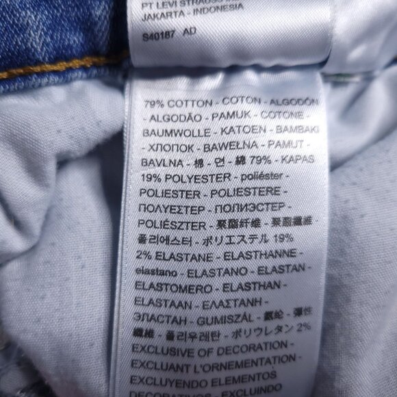 Levis Womens Classic Bootcut Jeans 14 Floral Embroidery Light Wash Mid Wash - Picture 9 of 9